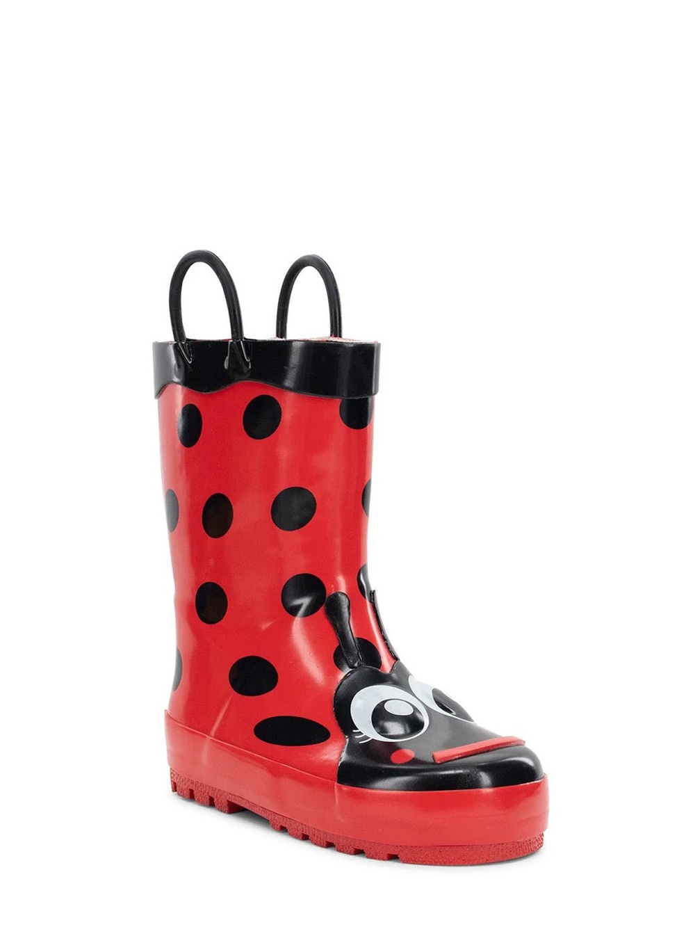 Western Chief Ladybug Kids Rain Boots with Pull Handles toddler size 6